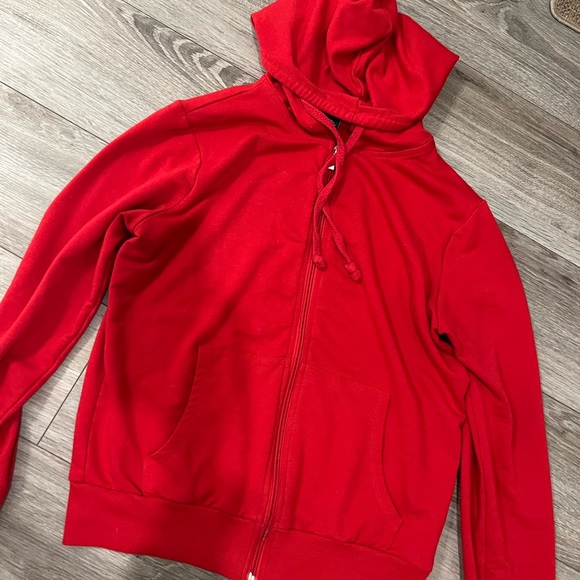 Red zip hoodie - Picture 3 of 5